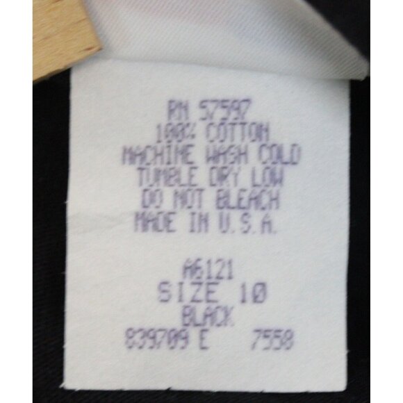 VG 80s Styles to Go Black Long Blazer sz 10 Cursive Word Print Party Whimsical - Picture 10 of 10